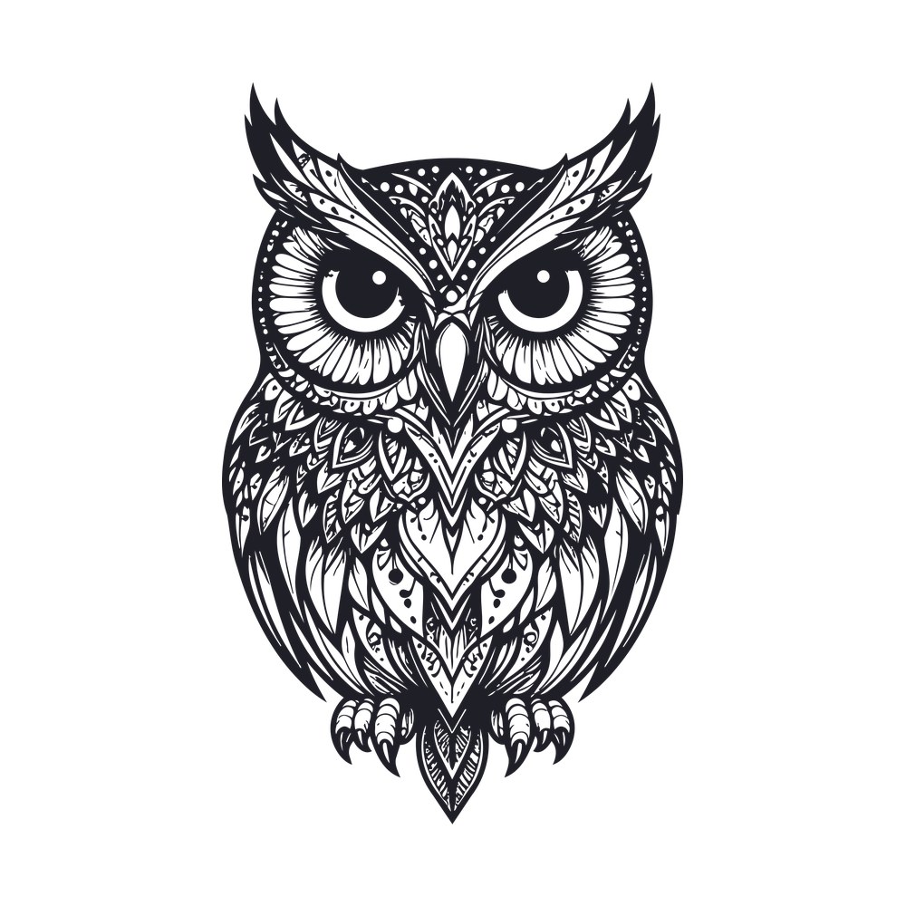 Owl Mandala SVG cut file – SVG, PNG, DXF