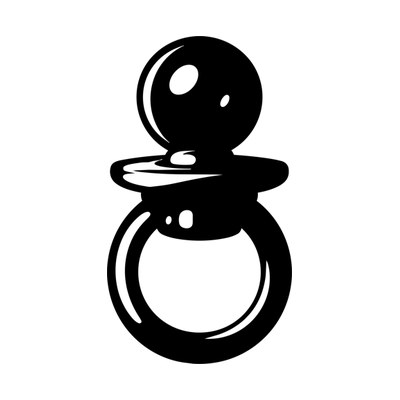 Pacifier Chunky Front SVG cut file