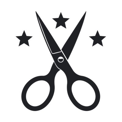 Pair Of Scissors Stars SVG cut file