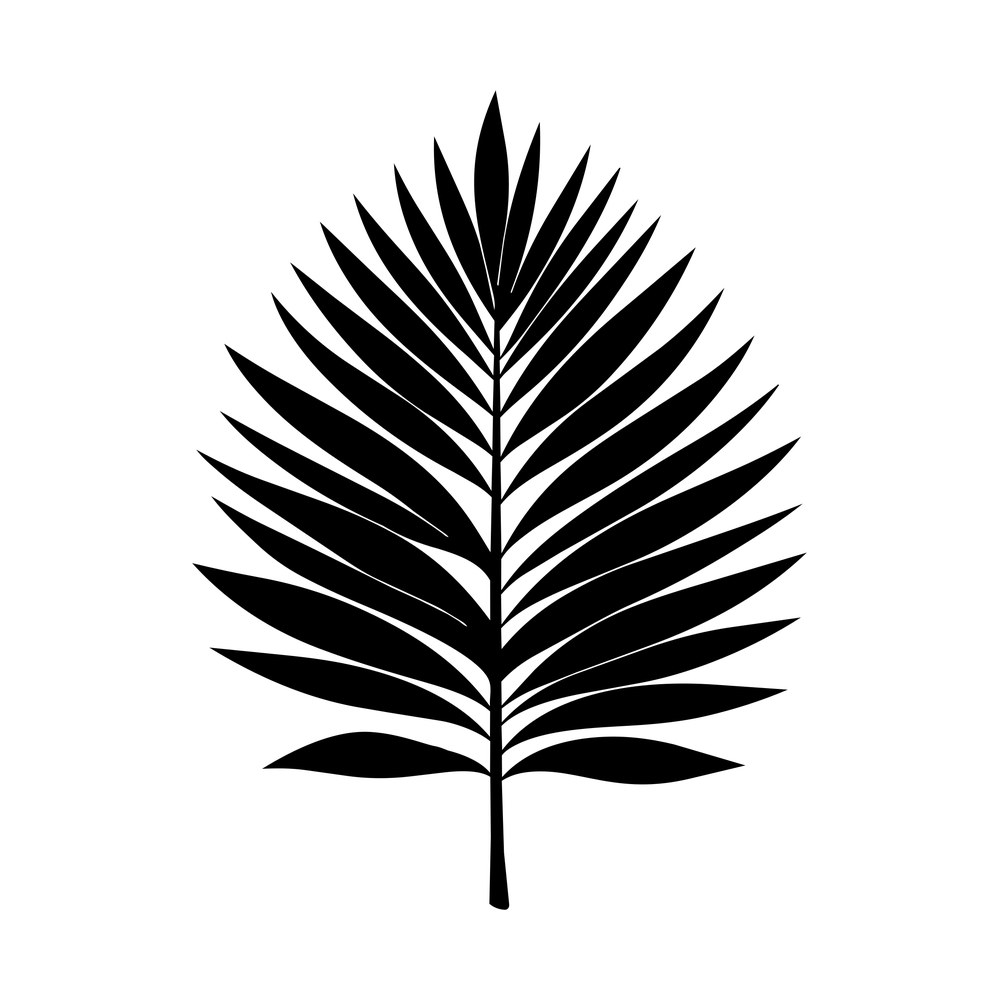 Palm Leaf Line SVG cut file – SVG, PNG, DXF