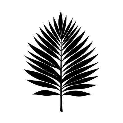 Palm Leaf Line SVG cut file