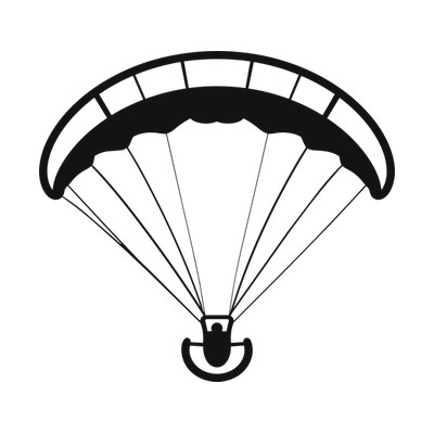 Paraglider Thickline SVG cut file