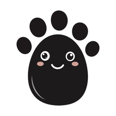 Paw Print Kawaii Front SVG cut file