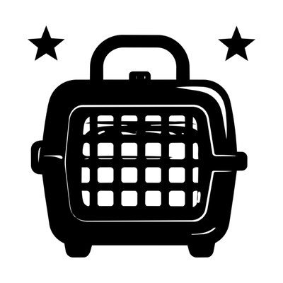 Pet Carrier Stars Front SVG cut file