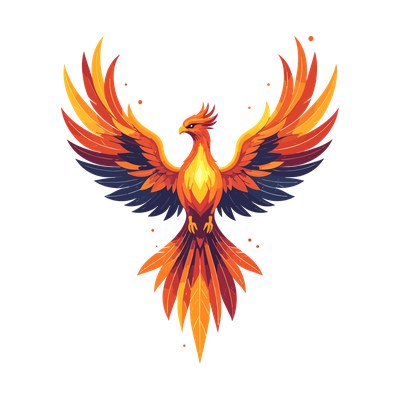 Phoenix Bird Sticker Front SVG cut file