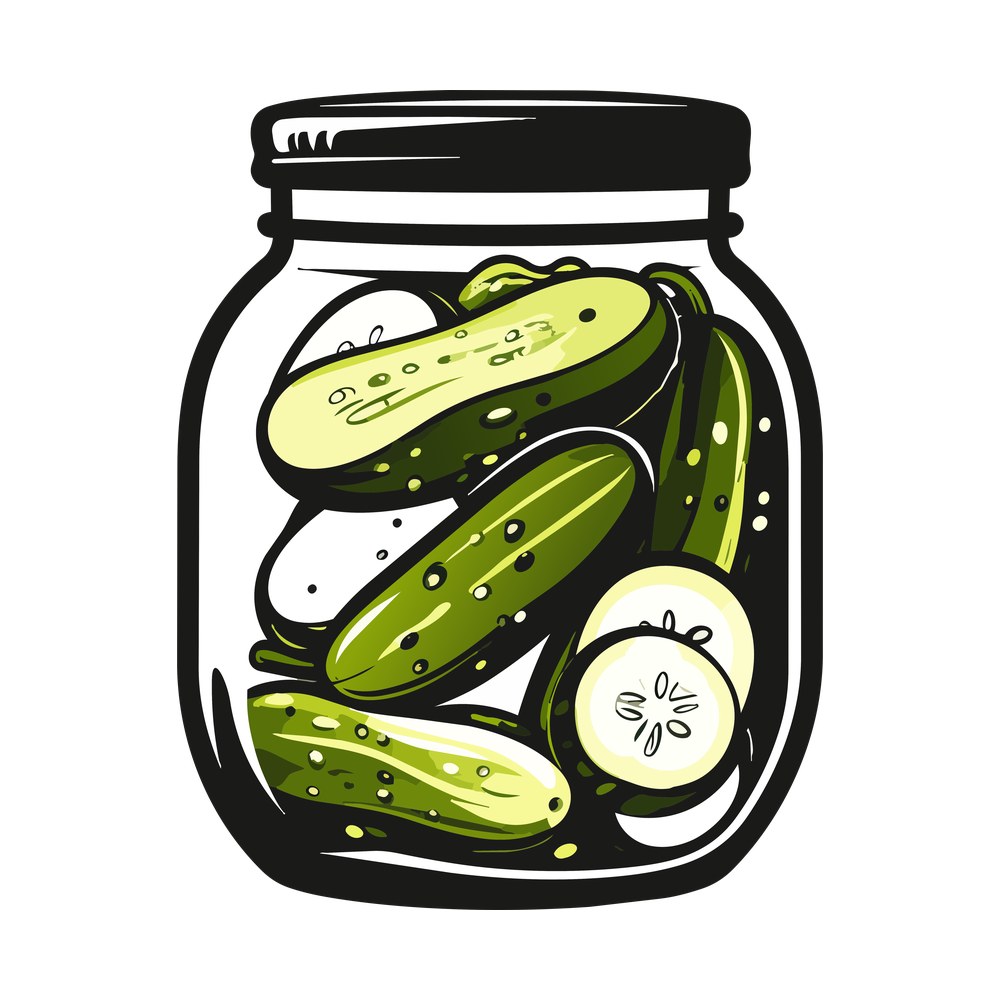 Pickle Jar – original artwork without the sticker border