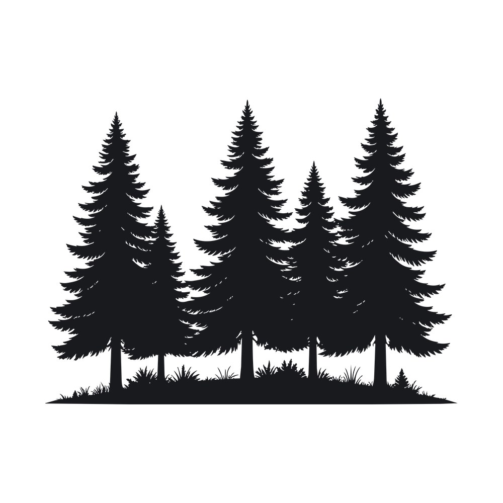 Pine Tree Forest SVG cut file – SVG, PNG, DXF