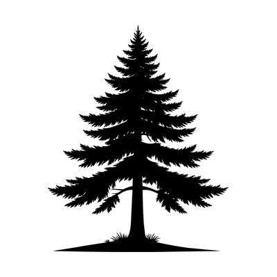 Pine Tree Silhouette SVG cut file