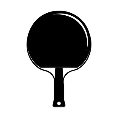Ping Pong Paddle Bold Front SVG cut file