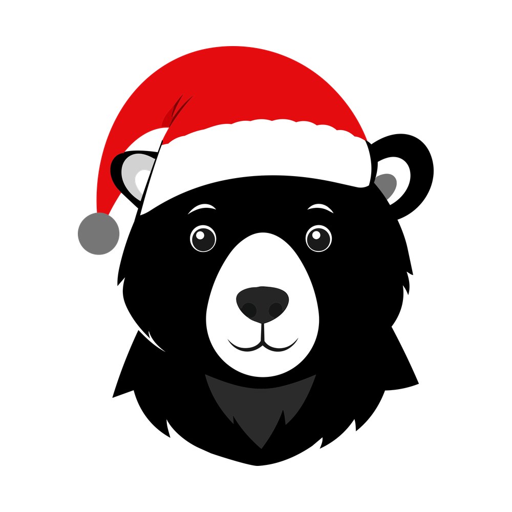 Polar Bear Christmas – original artwork without the sticker border