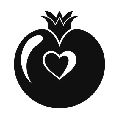 Pomegranate Heart Side SVG cut file