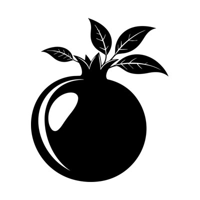 Pomegranate Leafframe Side SVG cut file