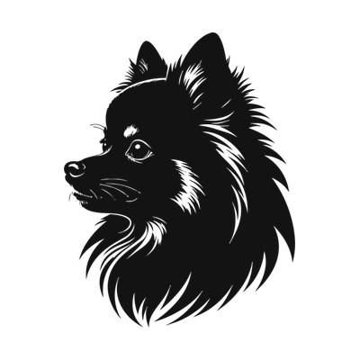 Pomeranian Silhouette SVG cut file