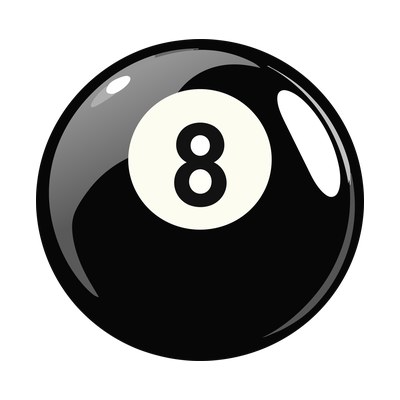 Pool Ball Eight SVG cut file
