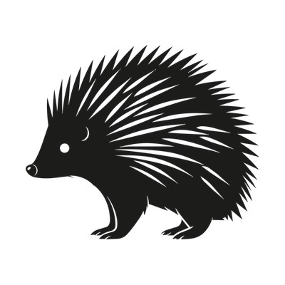 Porcupine Geometric Side SVG cut file