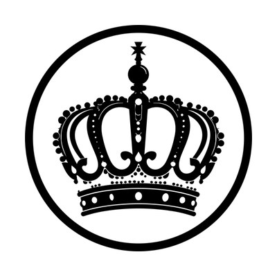 Princess Crown Badge Front SVG cut file