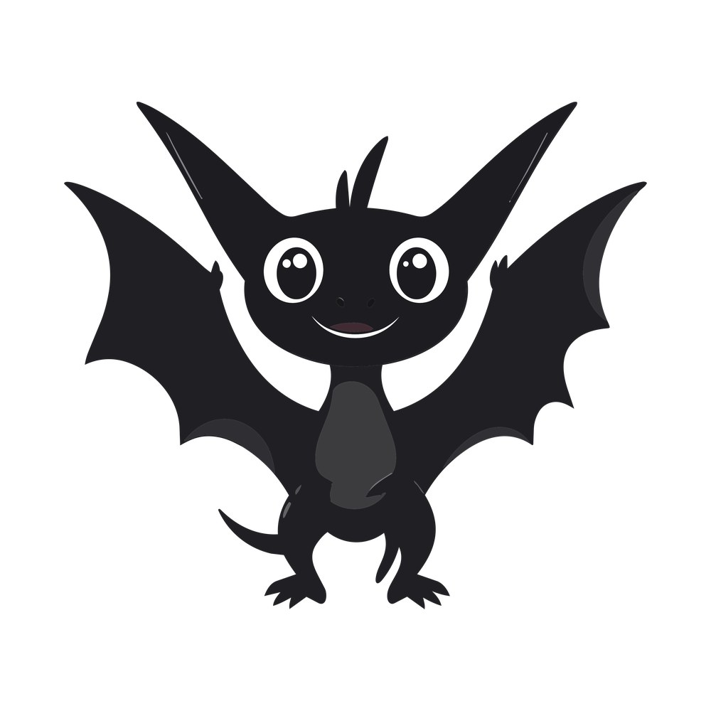 Pterodactyl Cartoon Front – original artwork without the sticker border