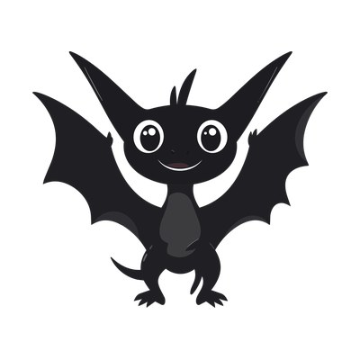 Pterodactyl Cartoon Front SVG cut file