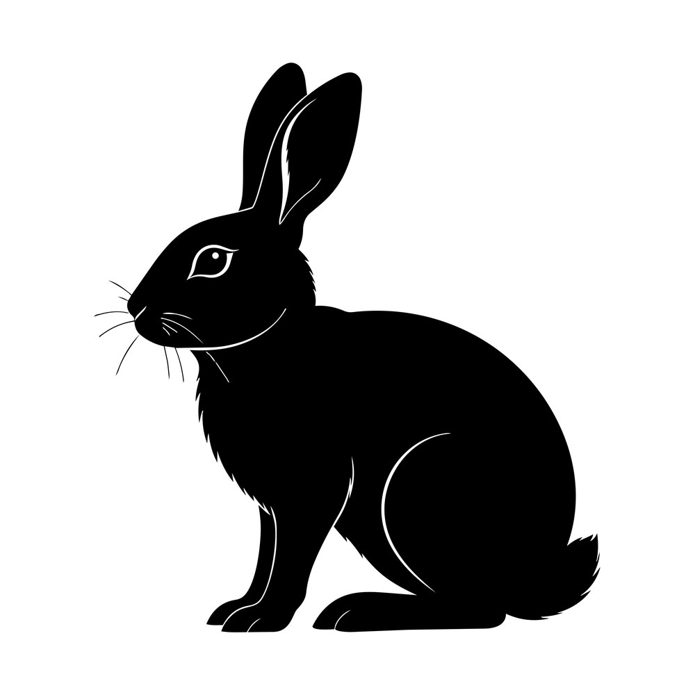 Rabbit SVG cut file – SVG, PNG, DXF