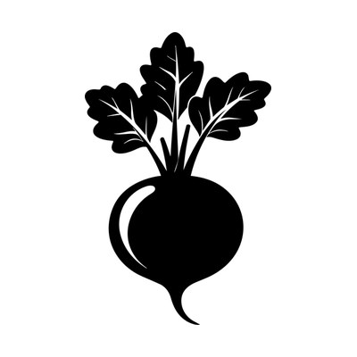 Radish Stencil Front SVG cut file