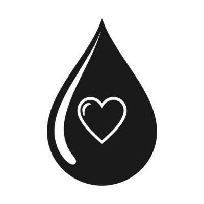 Raindrop Heart Front SVG cut file