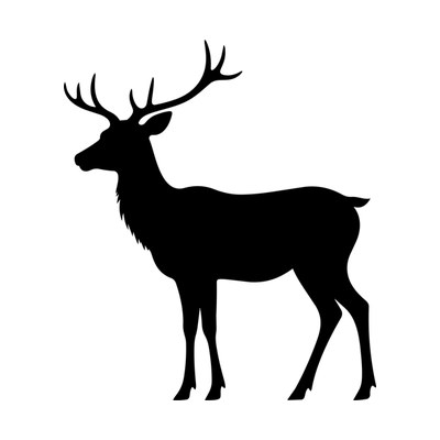 Reindeer Head Silhouette SVG cut file