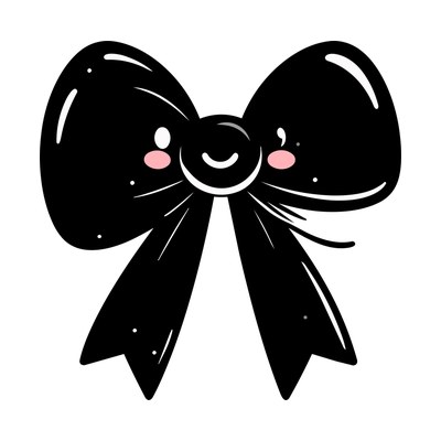 Ribbon Bow Cartoon SVG cut file