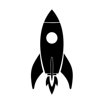 Rocket Ship Bold SVG cut file