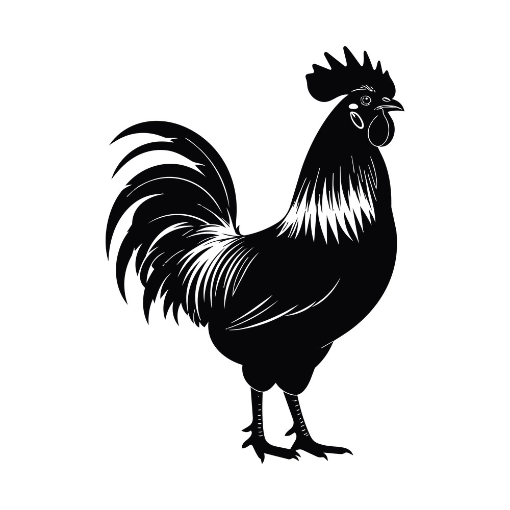 Rooster SVG cut file – SVG, PNG, DXF