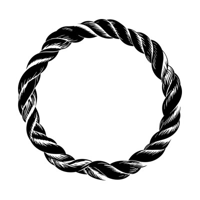 Rope Circle Frame SVG cut file
