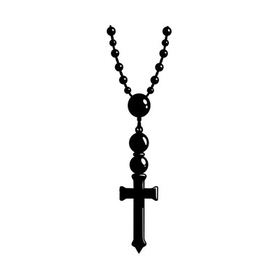 Rosary Doodle Front SVG cut file