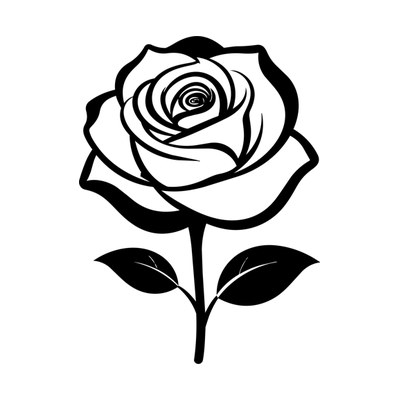 Rose Line SVG cut file