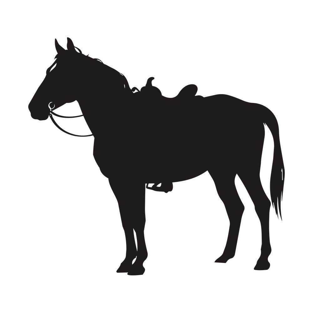Saddled Horse SVG cut file – SVG, PNG, DXF