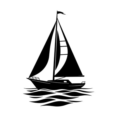 Sailboat Icon SVG cut file