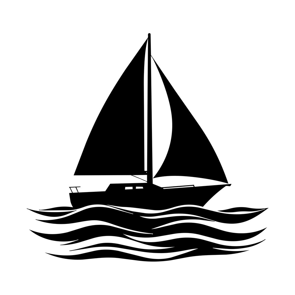 Sailboat SVG cut file – SVG, PNG, DXF