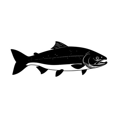 Salmon Silhouette SVG cut file