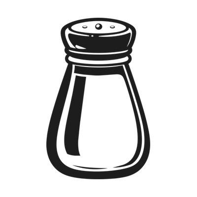 Salt Shaker Chunky Front SVG cut file
