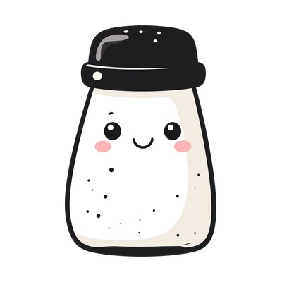 Salt Shaker Kawaii Front SVG cut file