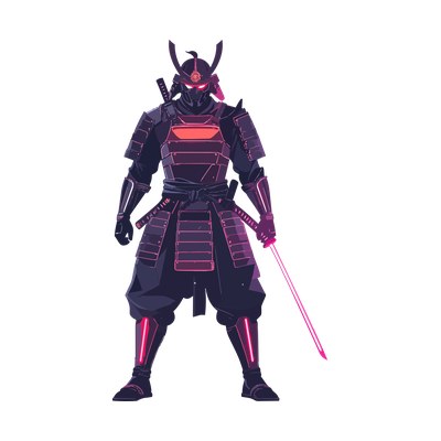 Samurai Warrior Sticker Front SVG cut file