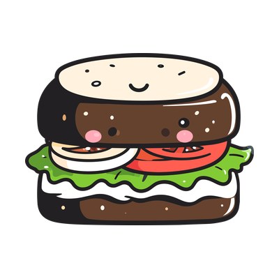 Sandwich Kawaii SVG cut file