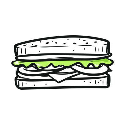 Sandwich Thickline Front SVG cut file