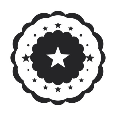Scalloped Circle Stars SVG cut file