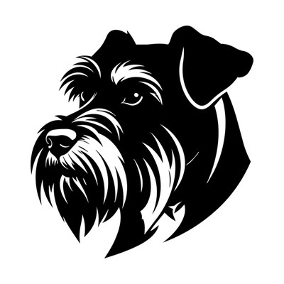 Schnauzer Silhouette SVG cut file