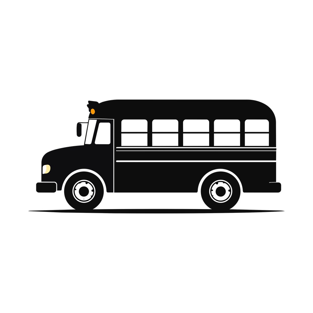 School Bus – original artwork without the sticker border