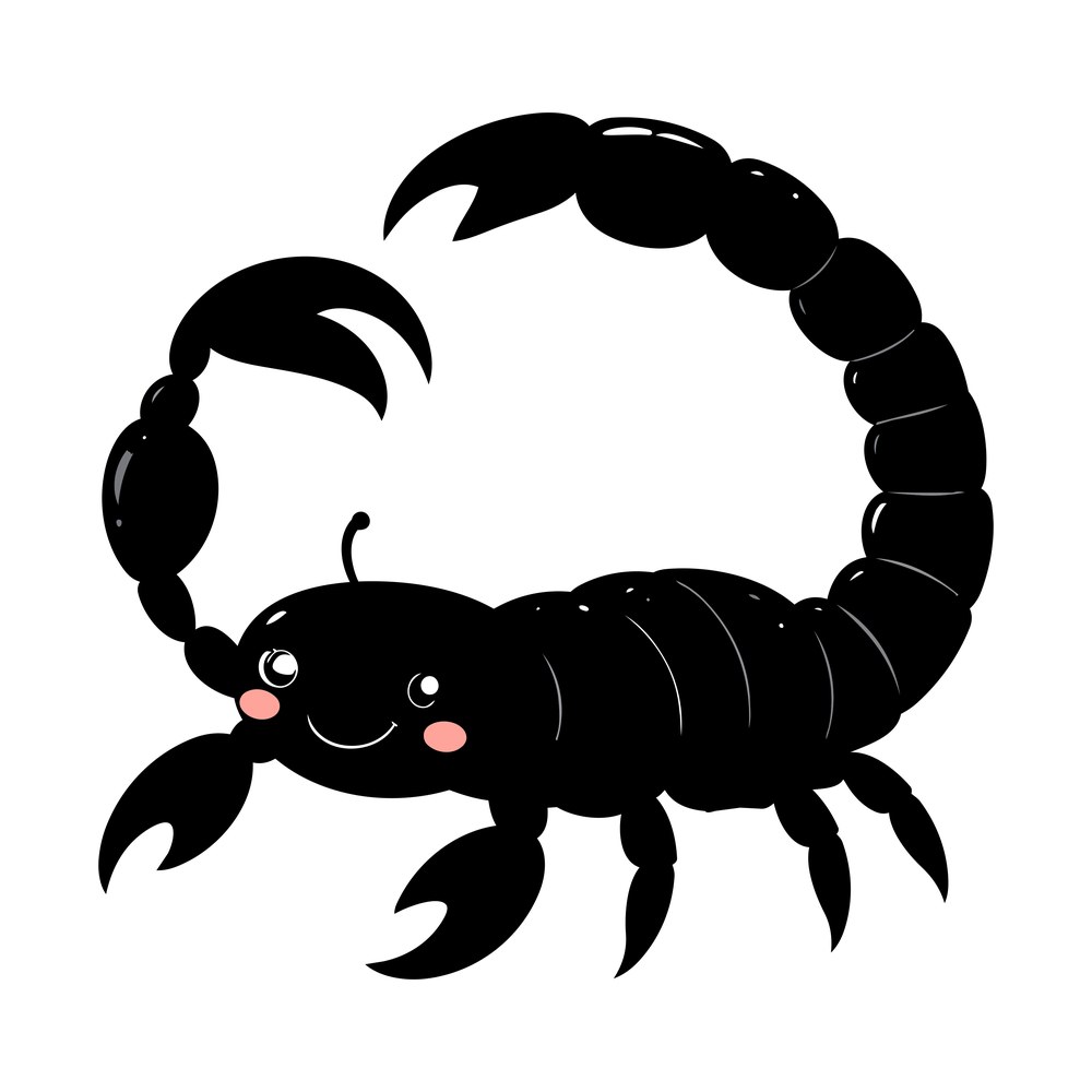 Scorpion Cartoon Side – original artwork without the sticker border