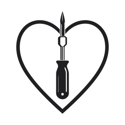 Screwdriver Heartframe Front SVG cut file