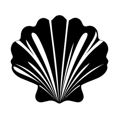 Sea Shell Simple SVG cut file