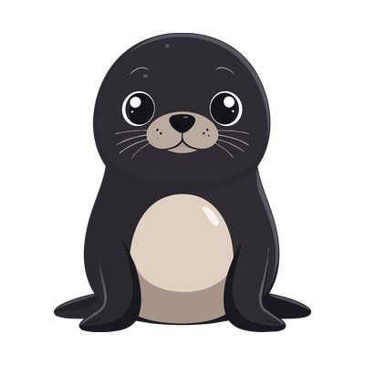 Seal Kawaii Front SVG cut file