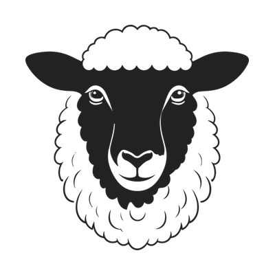 Sheep Face Minimal SVG cut file