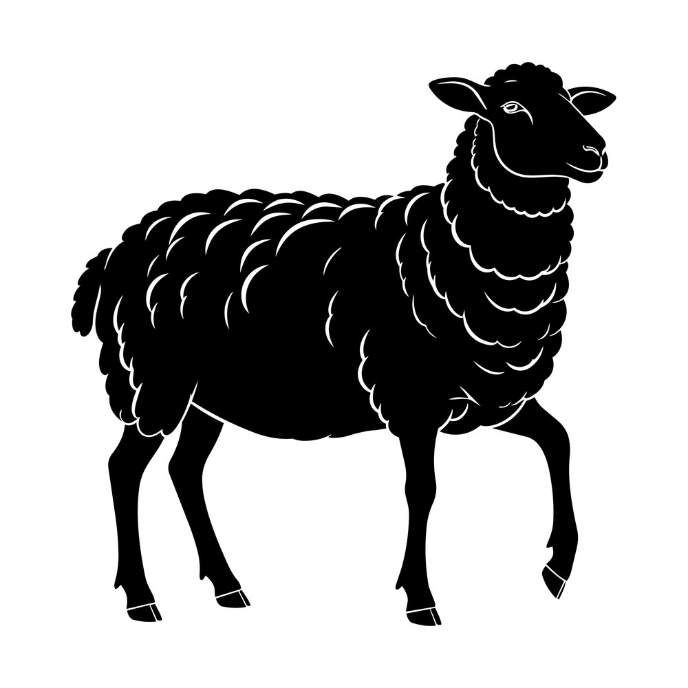 Sheep SVG cut file – SVG, PNG, DXF
